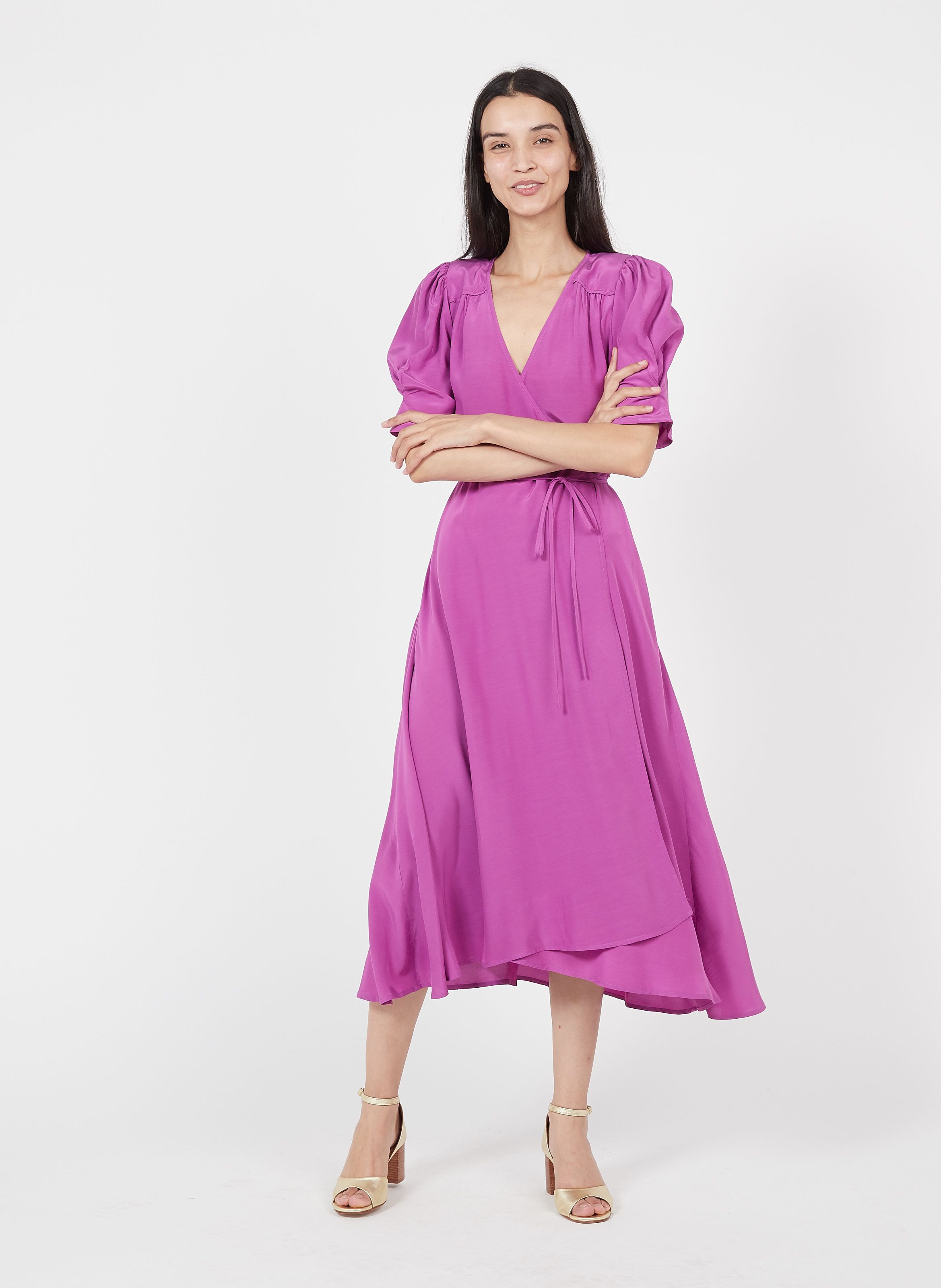 Midi Wrap Dress Violet Suncoo - Women ...